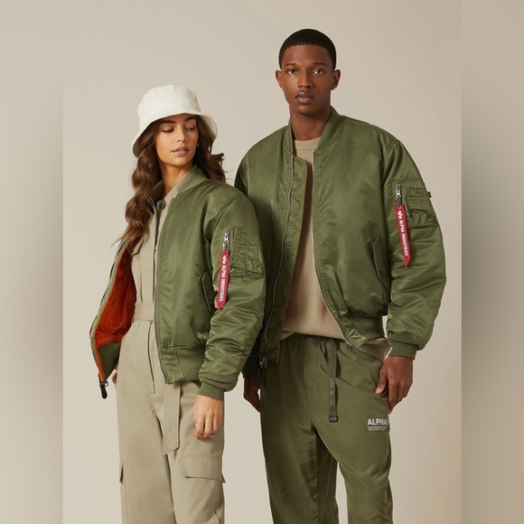 Alpha Industries MA-1 BOMBER JACKET HERITAGE - SAGE NEW - Picture 3 of 13